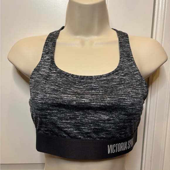 Victoria's Secret Black and Gray Sports Bra with Racerback - Picture 1 of 5